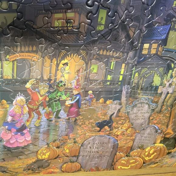 Bits And Pieces Goblins & Goodies & Ghouls Oh My Large Format 300 Pieces Puzzle - Picture 9 of 16